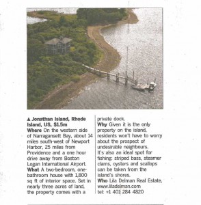 Jonathan Island Home featured in the Financial Times