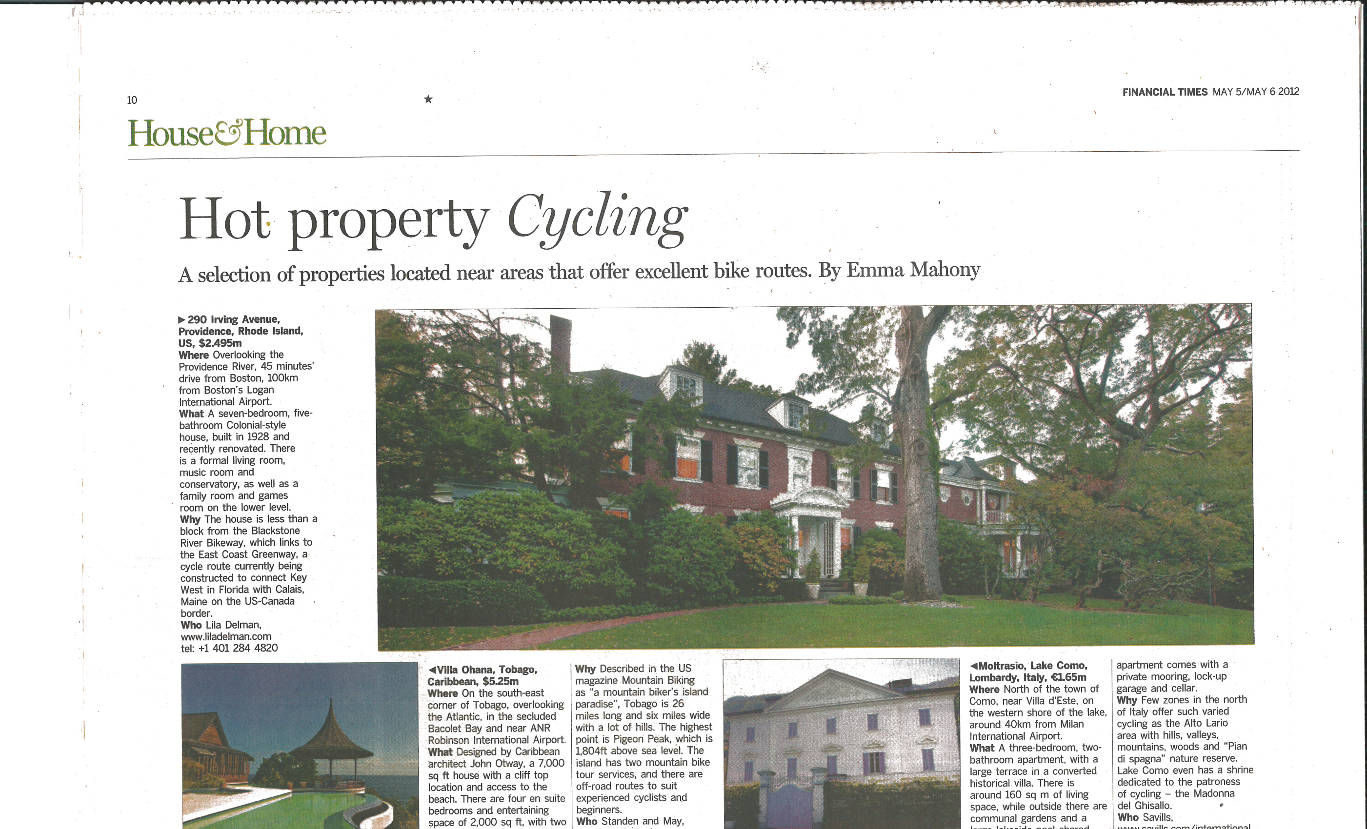 East Side Residence Featured in The Financial Times